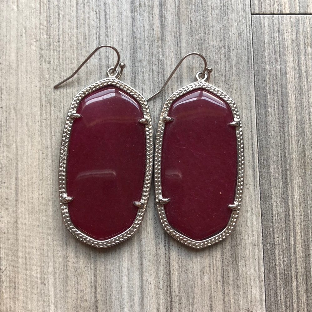 Kendra Scott Danielle burgundy earrings